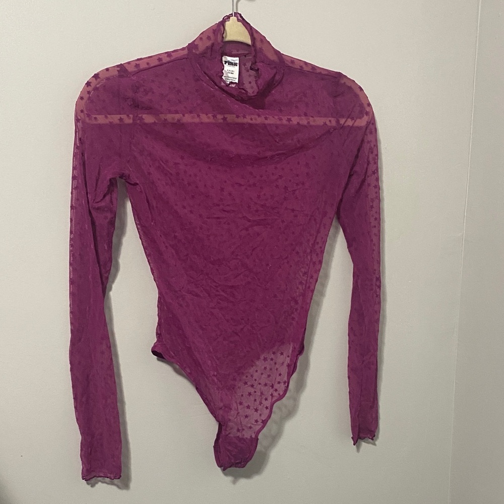NWOT! Pink Victoria's Secret Magenta Sheer Bodysuit